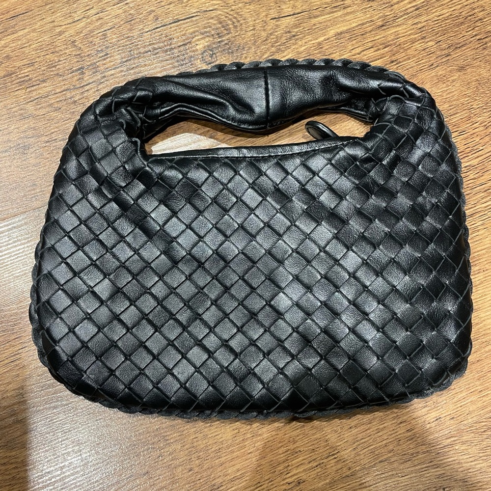 Black Intrecciato Mini Bag